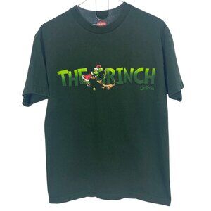 Vintage 2001 Dr Seuss The Grinch Graphic T Shirt Adult Medium Green Cotton